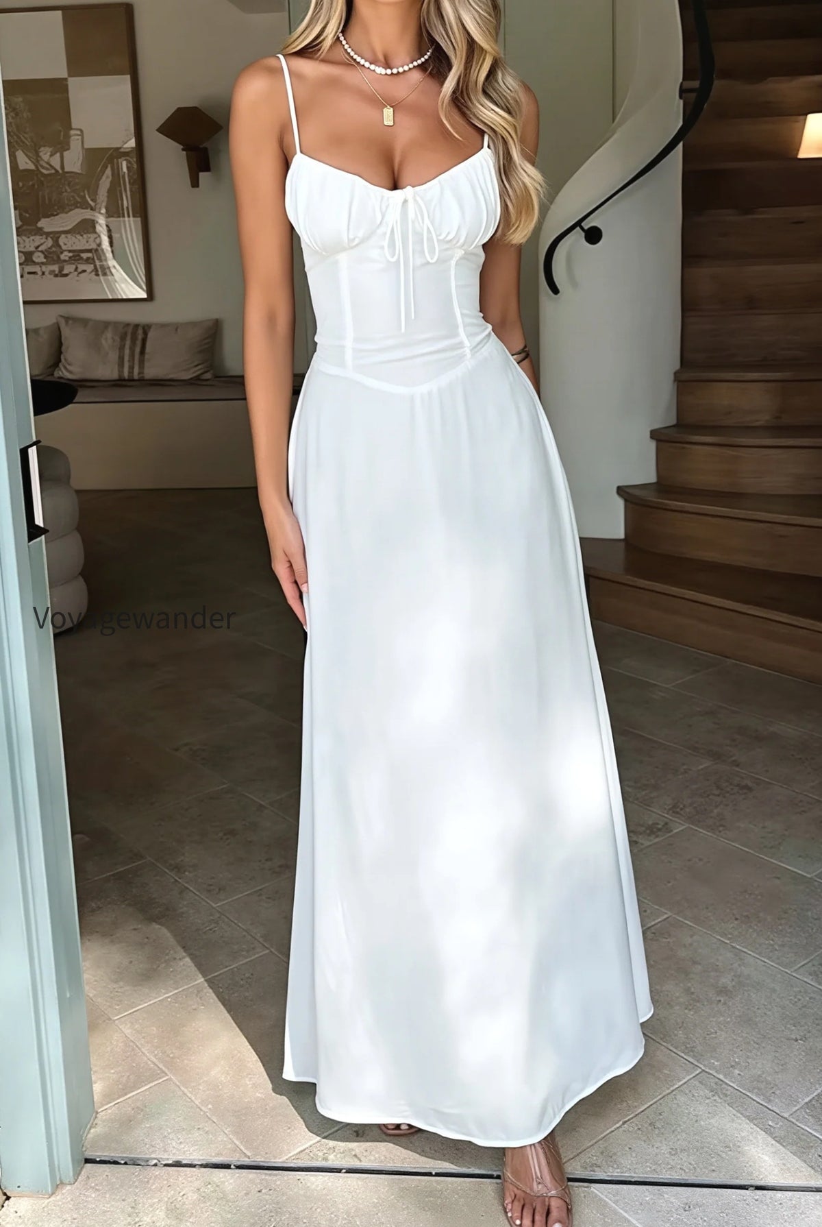 elegant-solid-tie-bodycon-maxi-dress