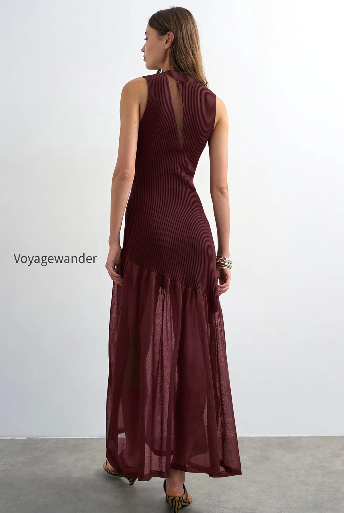 ribbed-knit-mesh-splice-maxi-dress