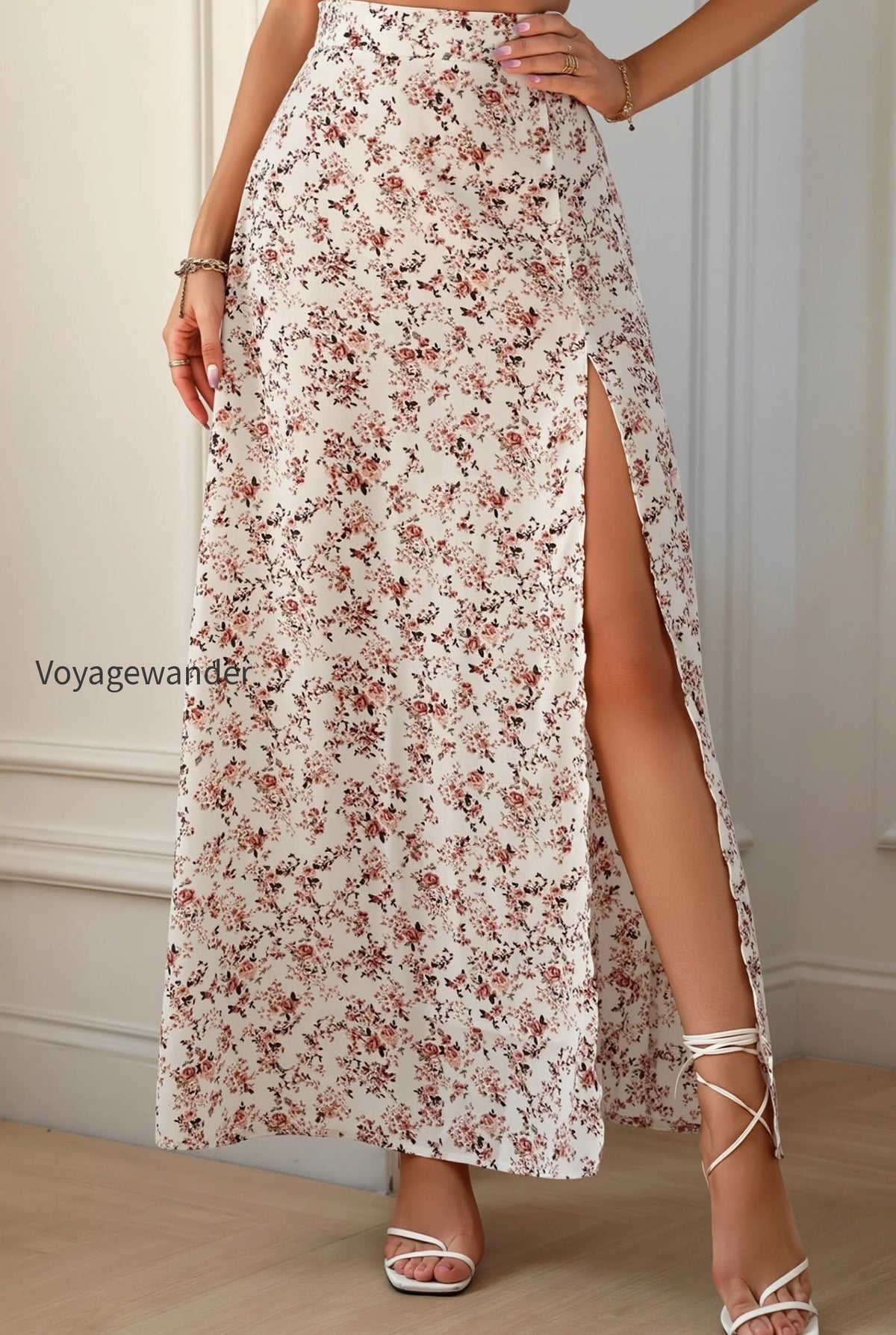 fresh-floral-print-slit-maxi-skirt