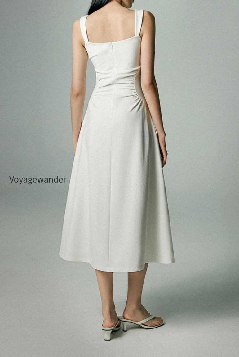 square-neck-midi-dress-with-pleated-waist