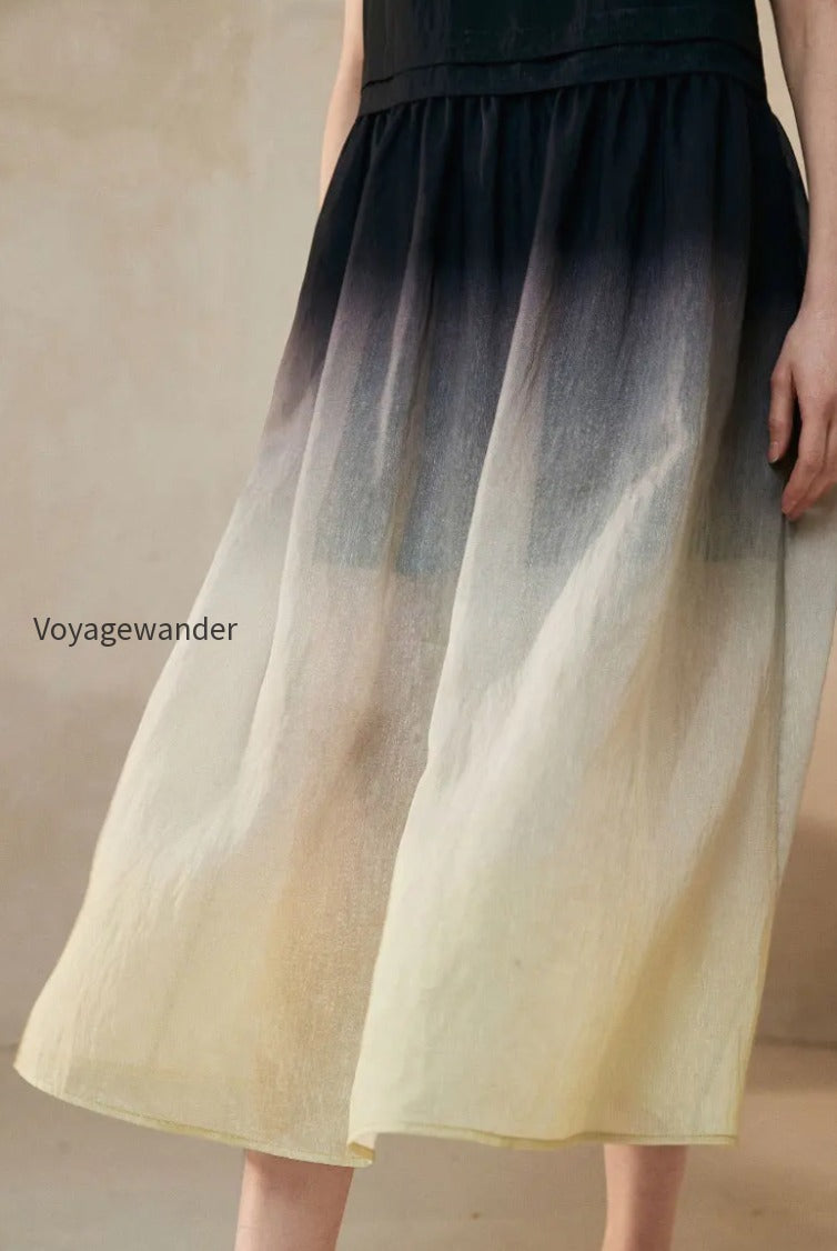 ombre-sleeveless-linen-midi-dress