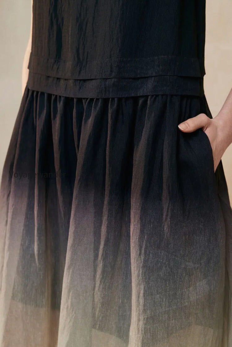 ombre-sleeveless-linen-midi-dress