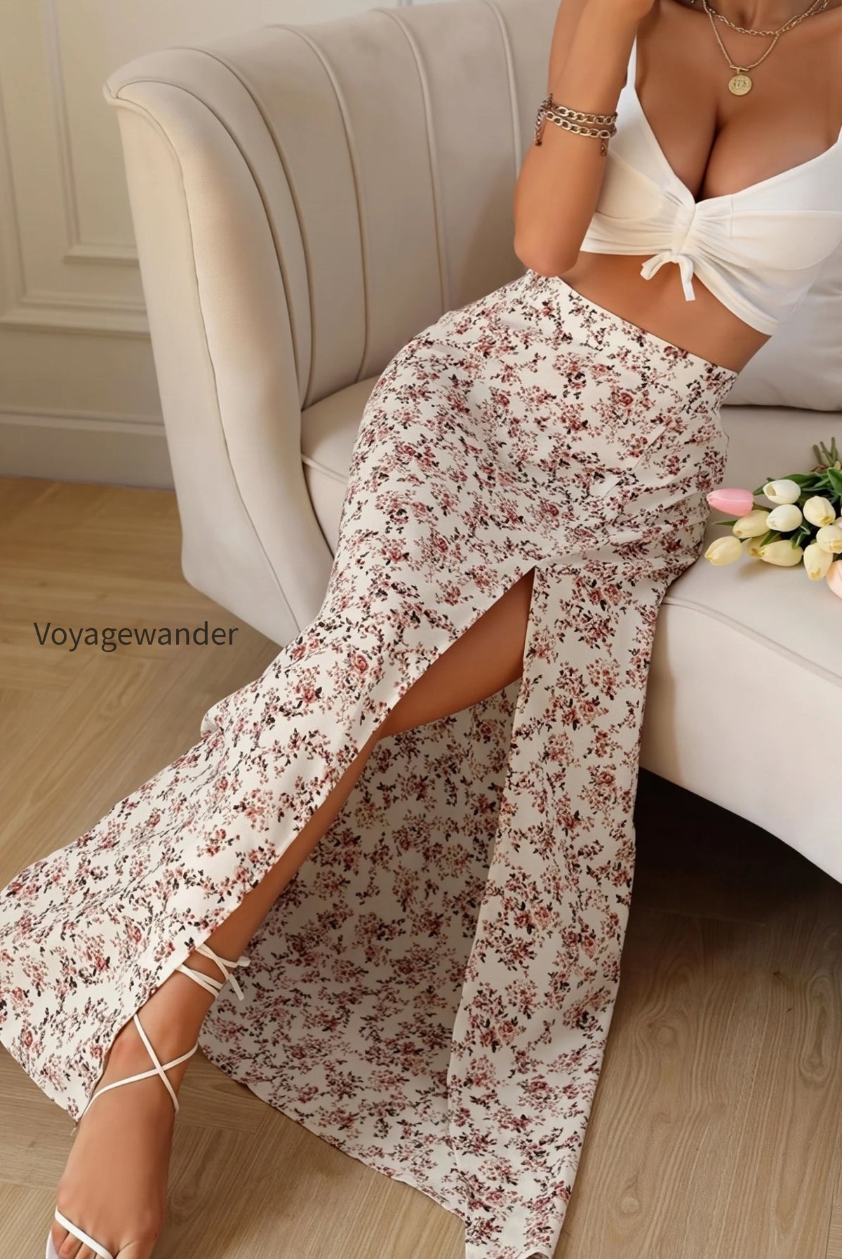 fresh-floral-print-slit-maxi-skirt