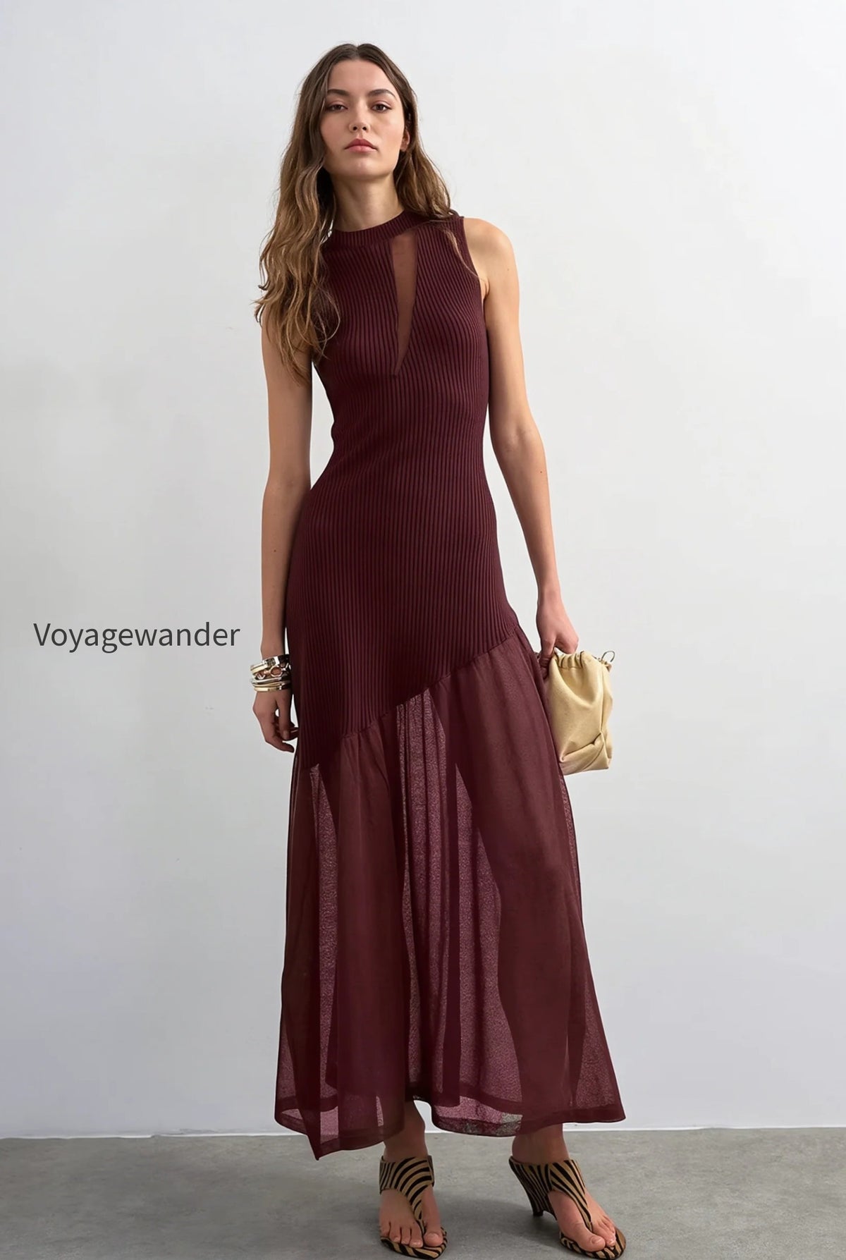 ribbed-knit-mesh-splice-maxi-dress