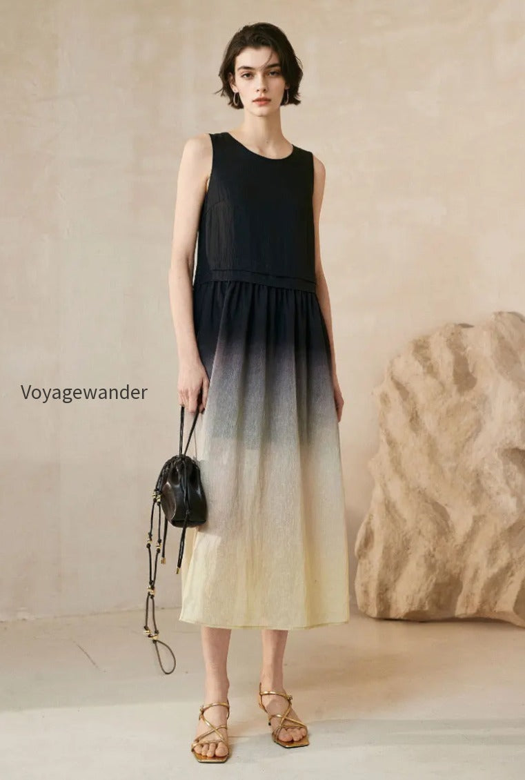 ombre-sleeveless-linen-midi-dress