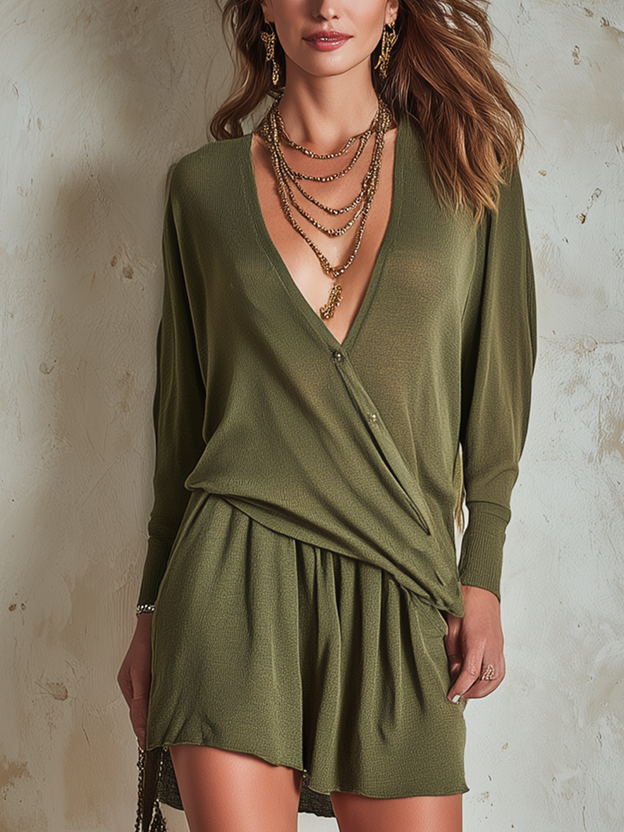 bohemian-soft-olive-green-mini-dress