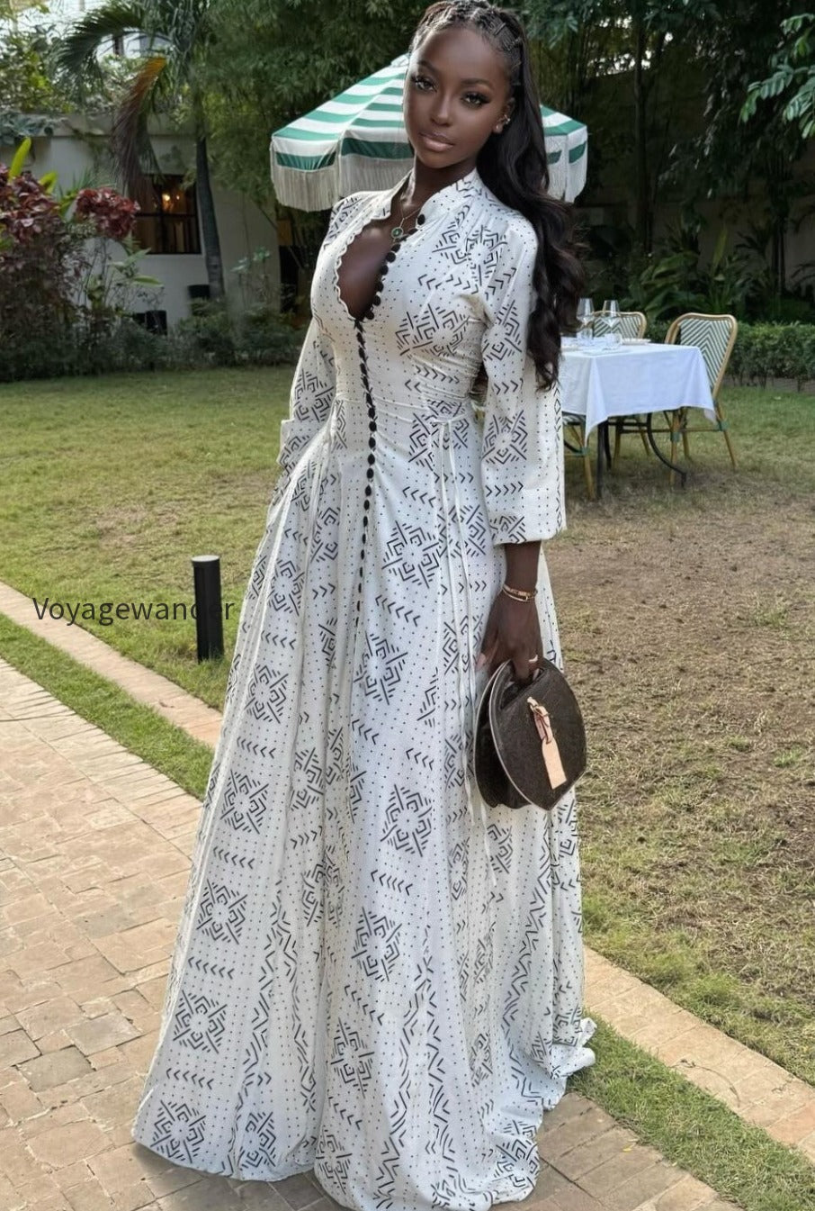 casual-stand-collar-button-maxi-dress