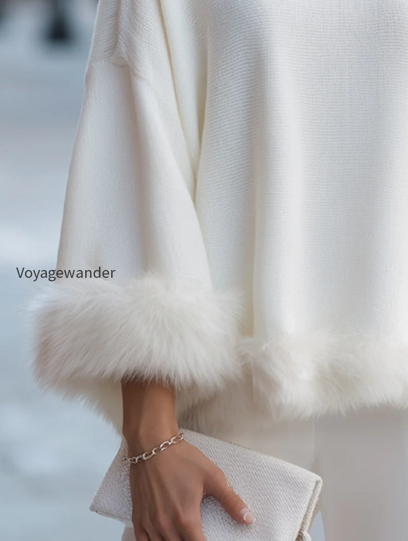 elegant-faux-fur-trimmed-knit-sweater