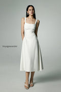 square-neck-midi-dress-with-pleated-waist